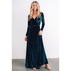 Baltic Born Esmeralda Velvet Wrap Dress